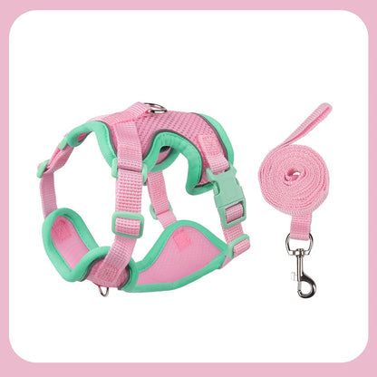 Purrfect Escape – Reflective Mesh Pet Harness & Leash Set