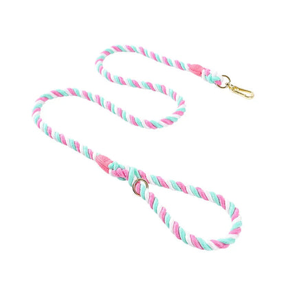 Hand-woven Cotton Rainbow Dog Leash, Medium and Large Dog Walking Leash Is Wear-resistant ,  for Outdoor Walking or Dog Training