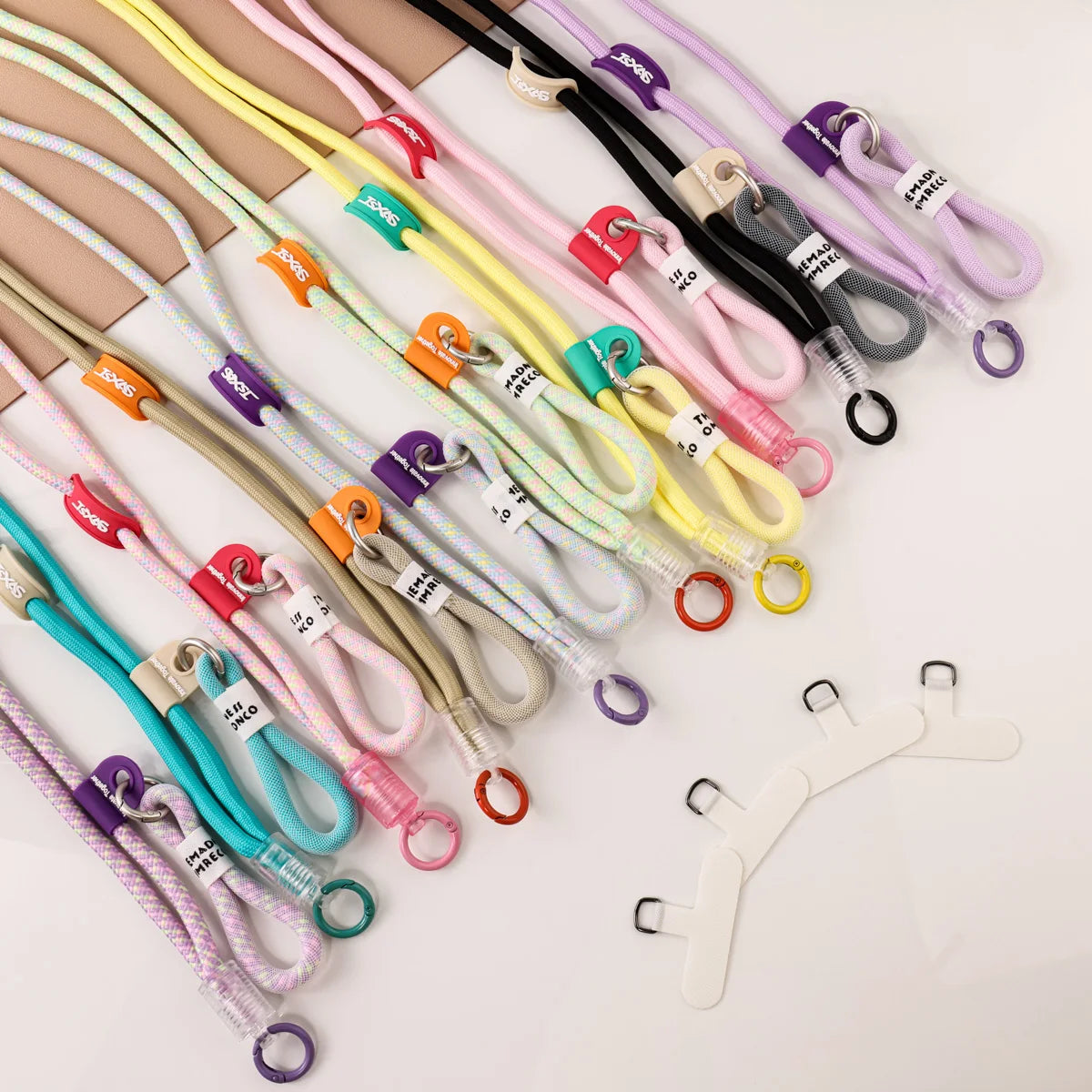 Colorful Braided Phone Crossbody Lanyard Universal Anti-lost Phone Strap with Tether Tab for All Smartphones Retro Fresh Style