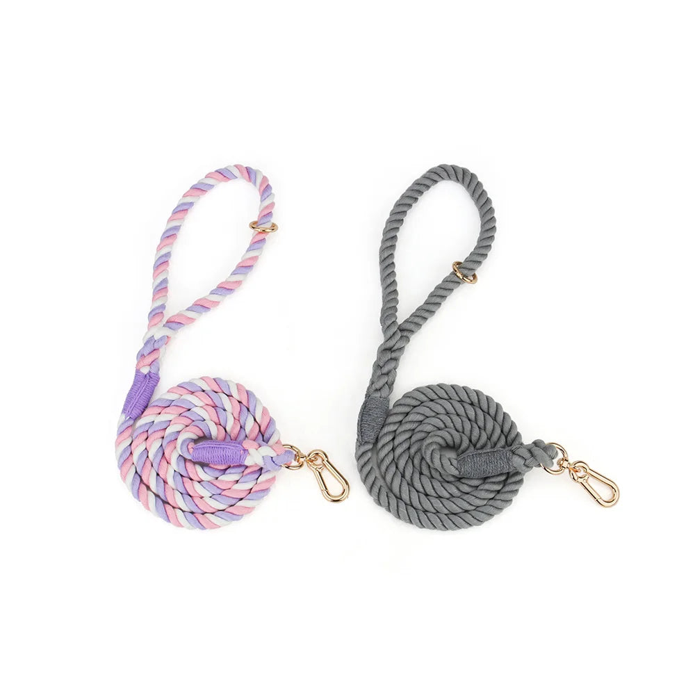 Hand-woven Cotton Rainbow Dog Leash, Medium and Large Dog Walking Leash Is Wear-resistant ,  for Outdoor Walking or Dog Training