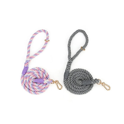 Hand-woven Cotton Rainbow Dog Leash, Medium and Large Dog Walking Leash Is Wear-resistant ,  for Outdoor Walking or Dog Training
