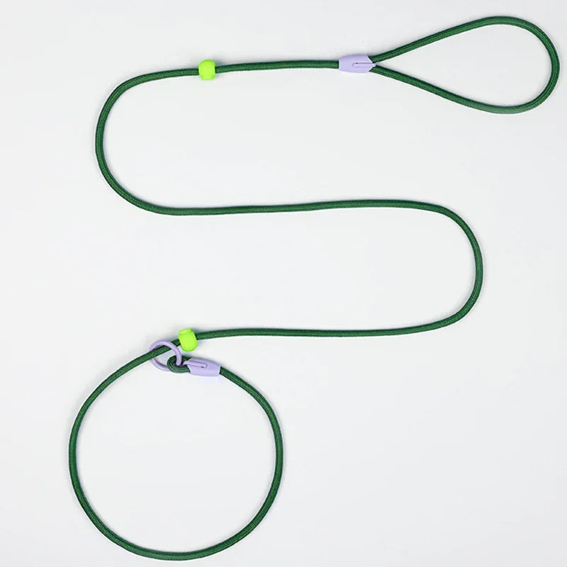 Dog Leash Slip Lead Rope Collar Strong Lightweight Braided Dog Training Leash No Pull Training Lead Leash for Medium & Small Dog