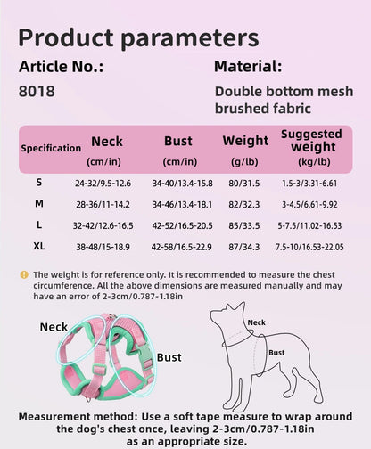 Purrfect Escape – Reflective Mesh Pet Harness & Leash Set