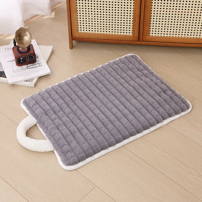 Pet Sleeping Mat Dog Bed Cat Litter Puppy Bed with Carry Handle Dog Sofa Lovely Mattress Cushion for Small Large Dog Blanket
