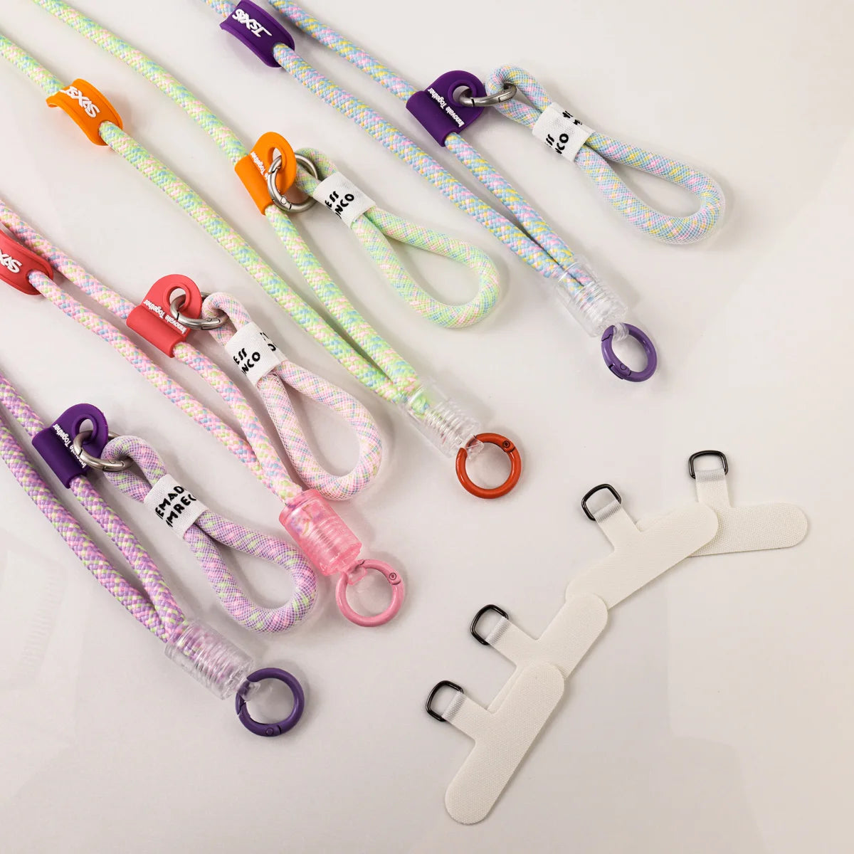 Colorful Braided Phone Crossbody Lanyard Universal Anti-lost Phone Strap with Tether Tab for All Smartphones Retro Fresh Style