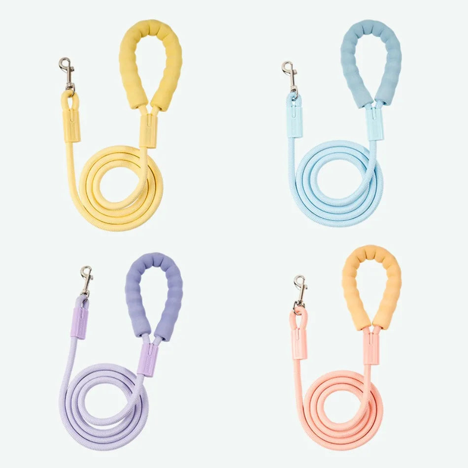 1.5m New Dopamine  Rope Non Slip Foam Handle Pet Training Rope Nylon Anti-Lost Dog Traction Rope Outdoor Pet Supplies Dog Leash
