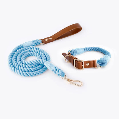 Loudik Woven Cotton Rope Pet Dog Traction Rope Collar Set Dog Rope Medium and Large Dog Pet Supplies Outgoing Puppy Accessories