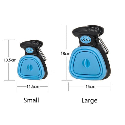 Dog Pet Travel Foldable Pooper Scooper With 1 Roll Decomposable Bags Poop Scoop Clean Pick Up Excreta Cleaner