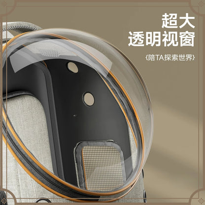 Pet trolley case cat bag going out portable dog going out box large capacity double shoulder pet space capsule cat backpack