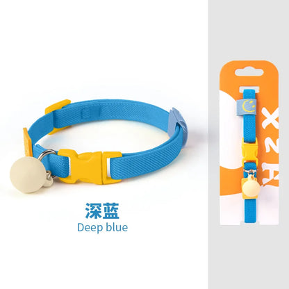 Reflective Cat Collar Adjustable Soft Pet Necklace Summer Fashion Accessory with Breakaway Clasp for Indoor Outdoor Cats