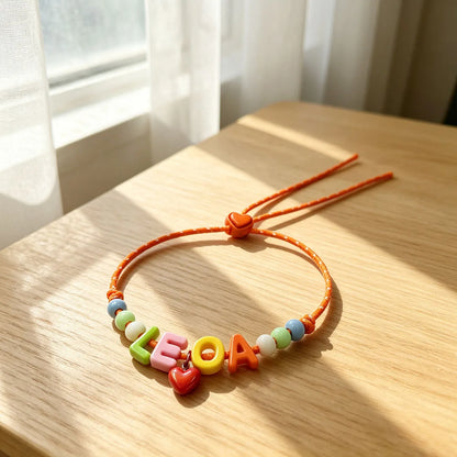 1pc Customized Acrylic Colorful Letter Pet Beaded Necklace Love Pendant Pet Jewelry Customizable Pet Name Souvenir Universal for