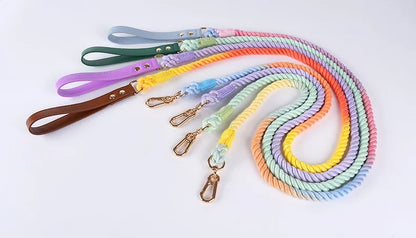 Loudik Woven Cotton Rope Pet Dog Traction Rope Collar Set Dog Rope Medium and Large Dog Pet Supplies Outgoing Puppy Accessories