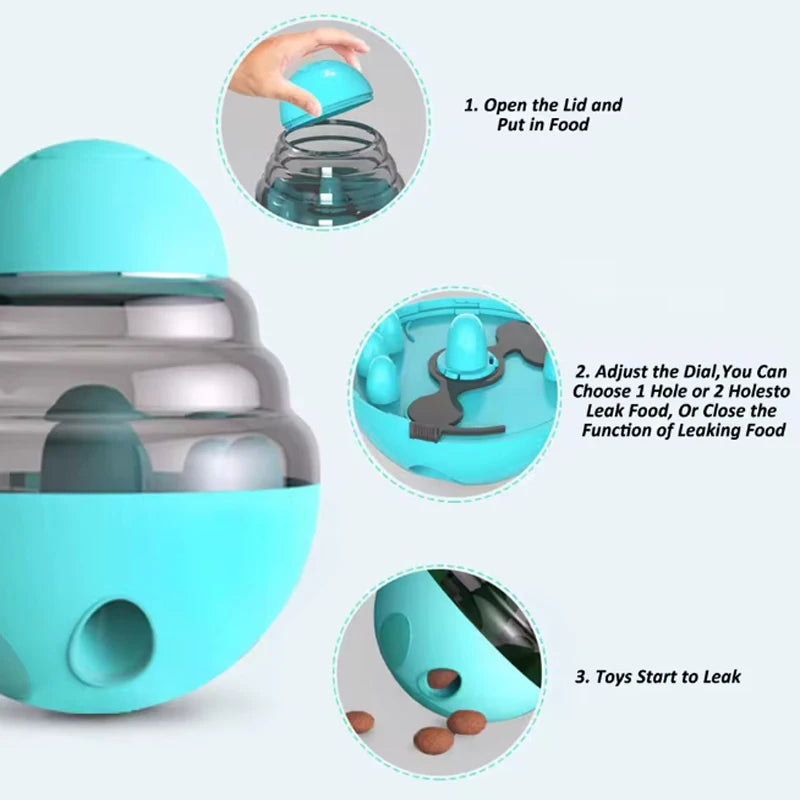 Dog Interactive Food Dispenser Toys Small Dogs Cats Pet IQ Training Improve Pet Boredom Relief Interactive Dog Toy