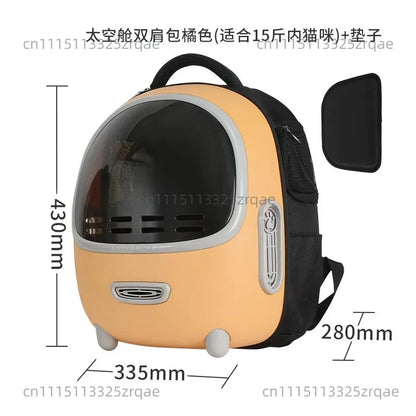 Cat Bag Out Portable Space Capsule Large Capacity Backpack Breathable Cat Schoolbag Pet Dog Backpack