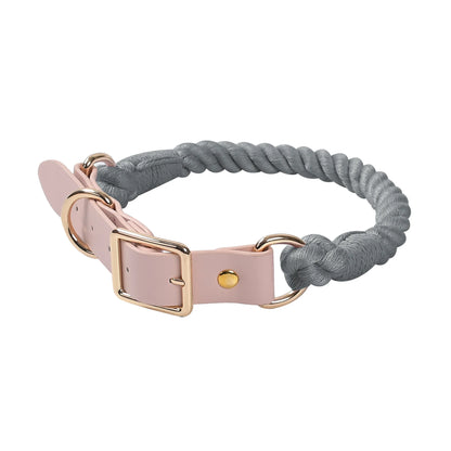 Wholesale Handmade Woven Colorful Pet Dog Leash Set Leather Dog Collar Supplies Cross-Border