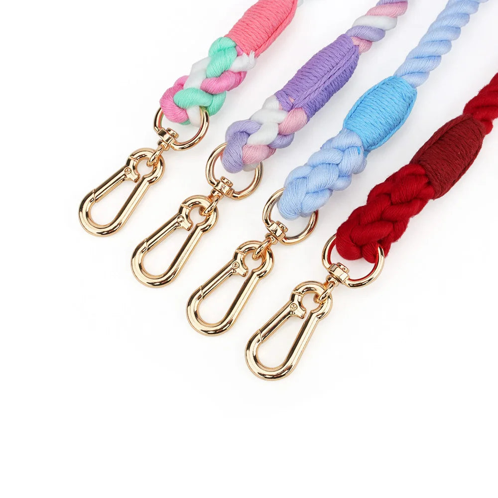 Hand-woven Cotton Rainbow Dog Leash, Medium and Large Dog Walking Leash Is Wear-resistant ,  for Outdoor Walking or Dog Training