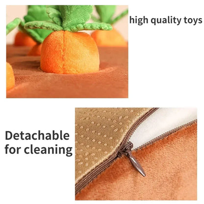 Carrot Snuffle Mat for Dogs Cats Puzzle Toy with Carrots for Small Medium Large Interactive Pet Stress Relief Dogs Chew Toys