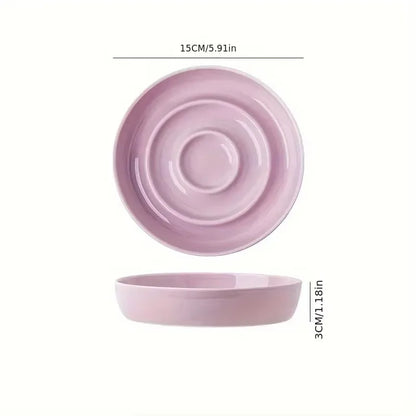 New Ceramic Cat Slow Food Bowl Anti‑choking Feeding Dish Small Dog Food Bowl Non‑slip Pet Supply Accessories For Puppy Kitten