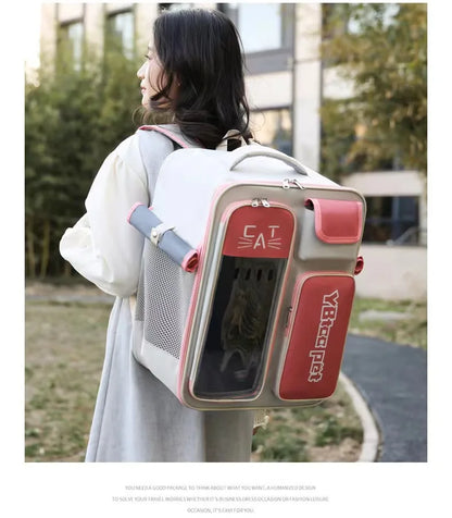 Bag Products Cat Carriers Storage Fashion Backpack Portable Cat Carriers Handbag PVC Home Katzenbeutel MH40MB