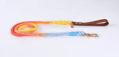 Loudik Woven Cotton Rope Pet Dog Traction Rope Collar Set Dog Rope Medium and Large Dog Pet Supplies Outgoing Puppy Accessories