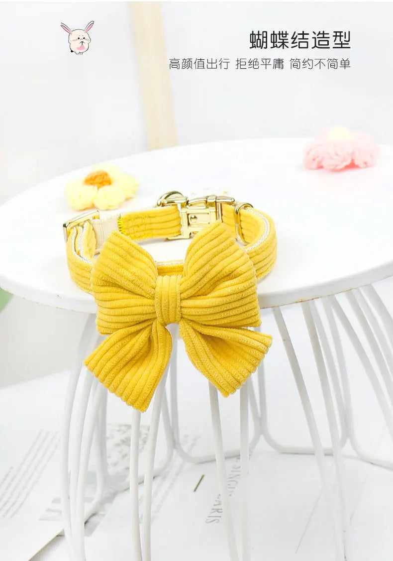 Dog Leash Chest Harness Collar Corduroy Pet Set New Small Pet Dog Harness Set  dog accessories for small dogs